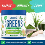 Applied Nutrition Critical Greens - Super Greens Powder, Boost Your Immune System with Superfood Nutrients, Natural Super Greens Taste, Vegan Friendly (150g - 30 Servings)