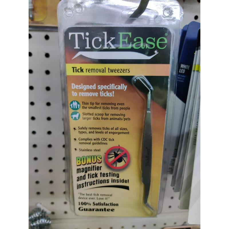 TickEase Tick Removal Tweezers   Stainless Steel   NEW