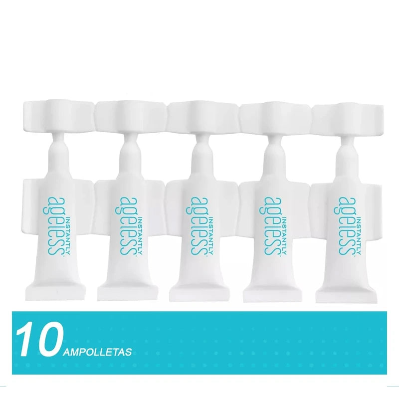 Instantly Ageless 10 Ampolletas. Antiarrugas Instantaneo y Antiojeras.