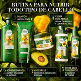 HERBAL ESSENCES Bio:Renew, Shampoo sin sulfatos ni parabenos para cabello seco, maltratado y/o rizado Nutre e Hidrata Pequi & Aguacate 400 ml