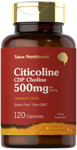 Citicoline Supplements 500mg | 120 Capsules | CDP Choline | Non-GMO, Gluten Free | by Carlyle