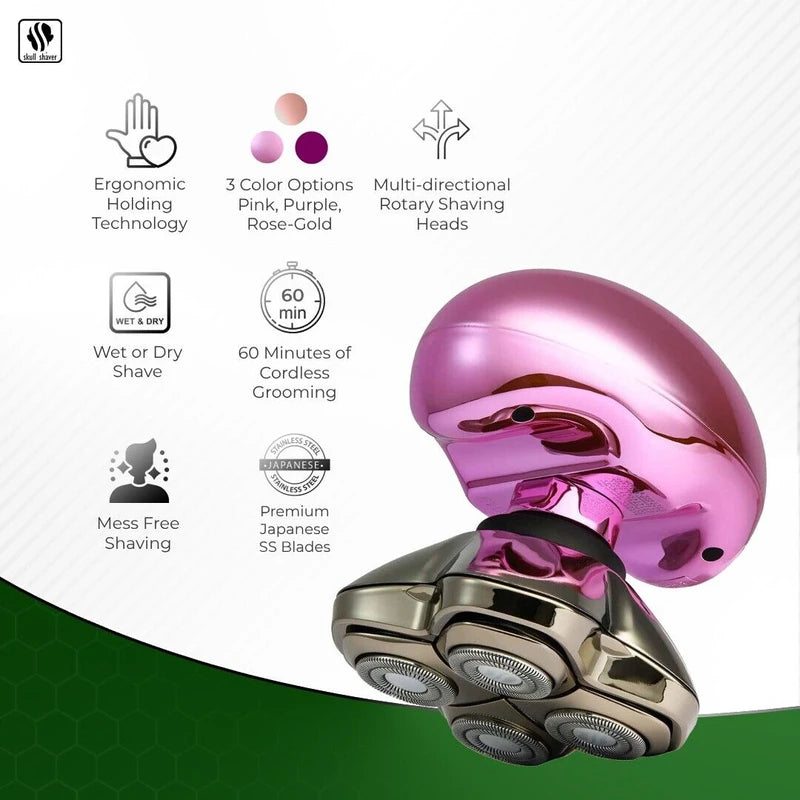 Skull SHaver Butterfly Kiss Pro: Electric Shaver for Women, Bikini, Legs, Body