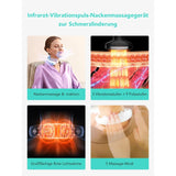 SKG Nackenmassagegerät mit Wärme, elektrisches Rotlicht-Puls-Vibrations-Traktions-Nackenmassagegerät zur Schmerzlinderung im tiefen Gewebe, tragbares 4D-Massagegerät, Nackenentspanner,K5-3 PRO