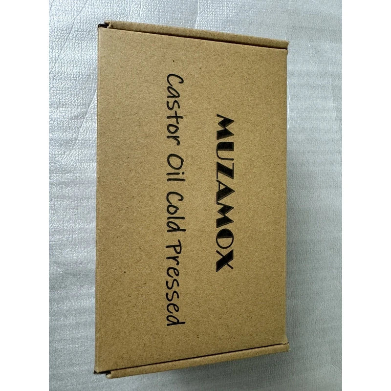 MUZAMOX Castor Oil Organic Cold Pressed Unrefined in Glass Bottle (8fl.oz/237ml)