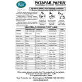Patapar Paper, Vegetable Cooking Parchment - 24"x24", 6 Reusable Sheets