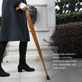 ispuoocti Wooden Walking Cane for Men and Women -Natural Solid Wood, 3 Rubber Tips, Heavy Duty, with Travel Bag- Wooden Walking Stick, Ergonomic Canes for Seniors Unisex Walking Canes