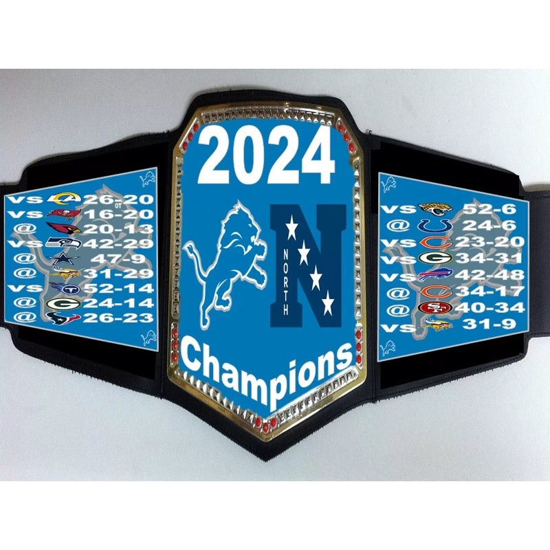 2024 Detroit Lions NFC North Division Champions Championship Belt