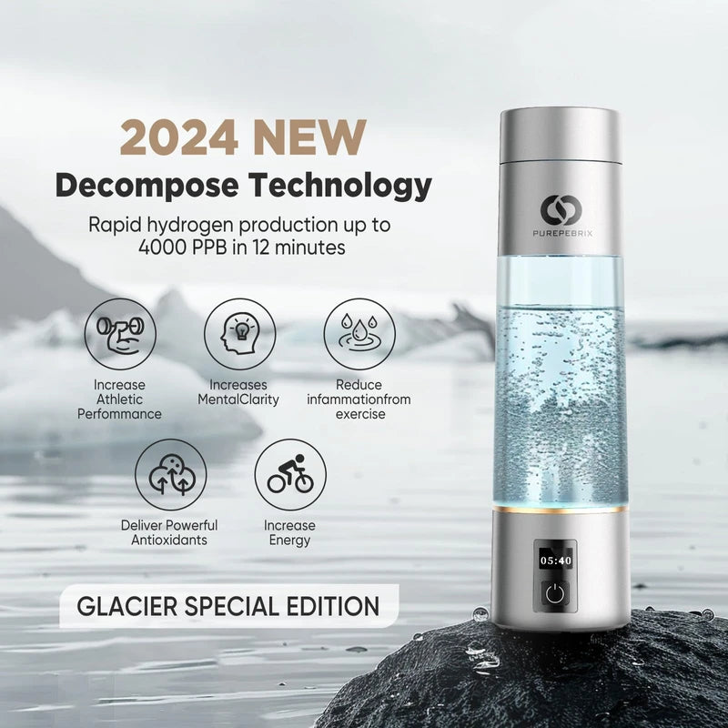 2024 Advanced Hydrogen Water Bottle Generator Platinum Edition- 4400 ppb Alkaline Pitcher