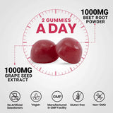 Vitamized Beet Root Gummies Super Nitric Oxide Beets Supplement 60 Chewables Red Beetroot