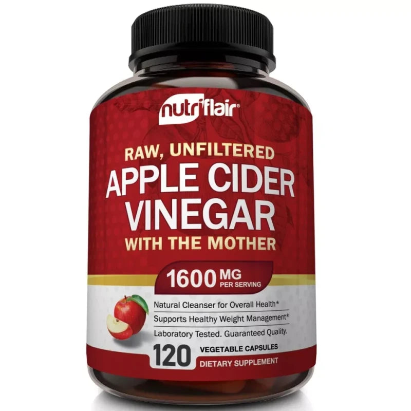 Apple Cider Vinegar Capsules - 1600mg with The Mother 120 Vegan Keto Pills | Apple Cider Vinegar