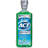 ACT Anticavity Zero Alcohol Fluoride Mouthwash With Dosing Cup, Mint, 18 fl oz
