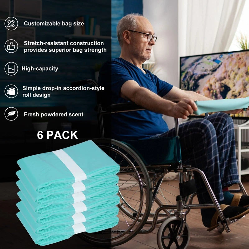 280 Slim Diaper Slim Liner Refills Compatible with Janibell Akord 280 Slim Model Adult Refills, A Single Liner Pack Will Last for Over 500 Adult Briefs Using, 6 Pack