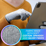 DefenderShield EMF Radiation Protection Computer Gloves - Use with Touch Screens, Keyboards, Tablets, Laptops and Cell Phones (One Large Pair)