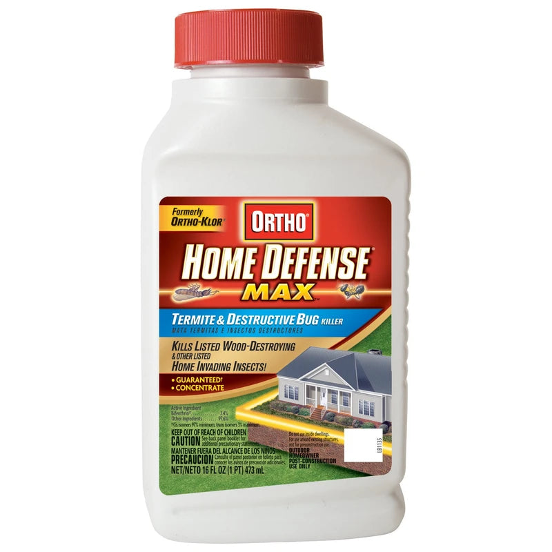 Ortho Home Defense MAX Termite and Destructive Bug Killer Concentrate, 16-Ounce (Not Sold in MA, NY, RI)