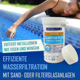 Astral Pool Claritab 5 x 20 g Tablets - Highly Concentrated Flocculation Tablet with Double Effect Coagulation & Flocculation Water Filtration Slow Dissolving for Use in Skimmer Basket