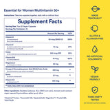 Ritual Ritual Multivitamin for Women 50+, Menopause Supplements with Vitamin D3, K2 and Magnesium for Bone Support*, Omega-3 DHA, Vitamin B12, Non-GMO, Mint Essenced, 30 Day Supply, 60 Vegan Capsules