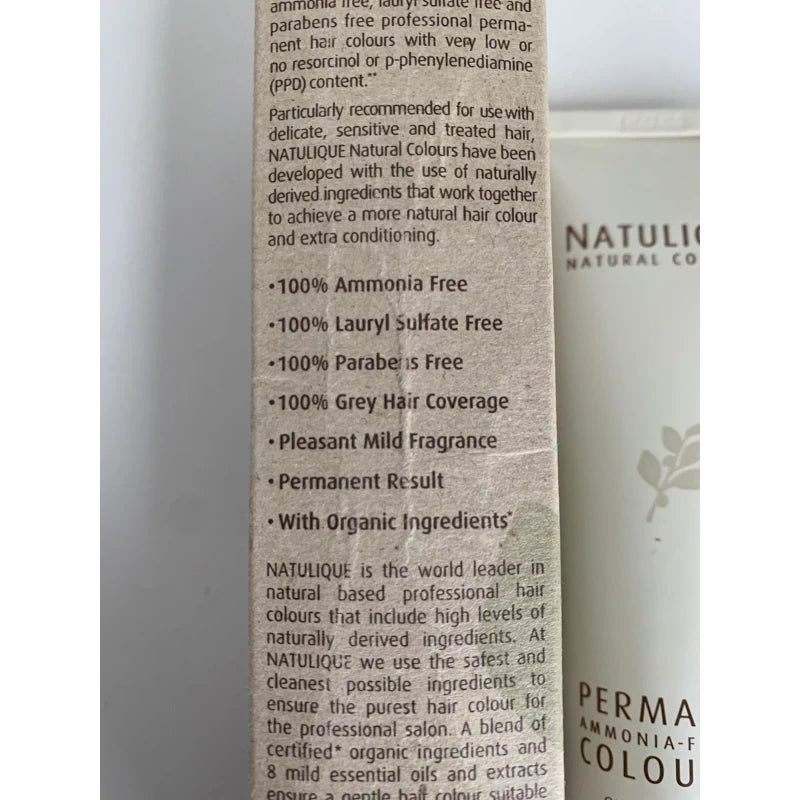 NATULIQUE Ammonia FREE Permanent Hair Color  7-8 Man Light Natural