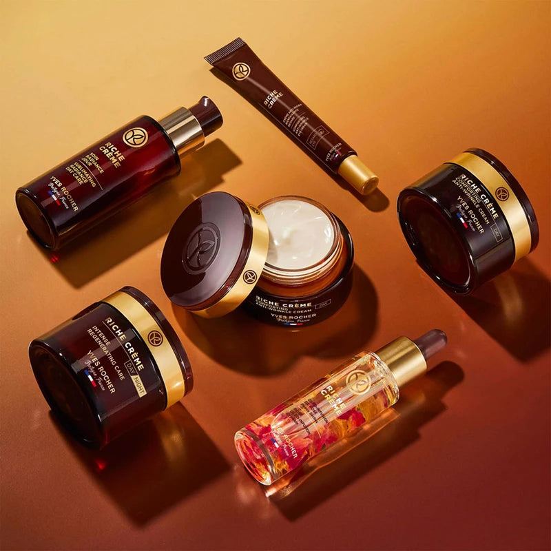 Yves Rocher RICHE CREME Anti-Wrinkle Pampering Eye Care Nourishing Eye Cream for Wrinkles & Tear Bags 1 x Tube 14 ml