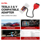 Autel Original TESKIT3Y Teala Diagnostic Cable Adapter for Tesla Model 3 & Y, 26Pin OBD1 to 16 Pin OBD2 Extension Harness Connector Work w/Autel Scanner MaxiSys Ultra/Elite II PRO/ MS908S PRO/ MS909