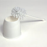 Casabella Toilet Bowl Brush with Holder Set, White