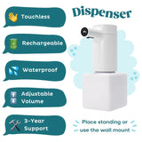 TUSHÉ Toilet Paper Foam Dispenser. Eco-Friendly Flushable Instant Wet Wipe Alternative. Touchless, Rechargeable, Waterproof. Plumbing & Septic Safe. 250ml (8.45 oz)