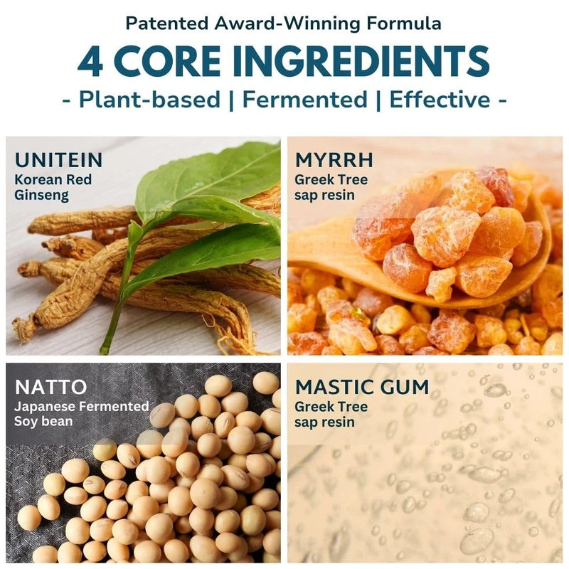 Unitein UNITEIN Gum Restore Toothpaste, Improves and protects damaged & bleeding gums, Breaks Down Plaque, Resists Tarter, Plant-based Formula, 99% Natural Ingredients, Free of Fluoride, Triclosan, Microbeads