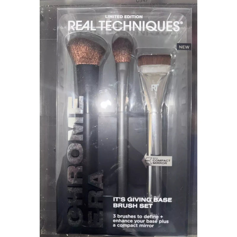 Real Techniques Chrome Era It's Giving Base Brush Set NEW IN BOX