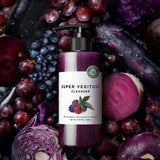 WONDER BATH Super Vegitoks Gel Foam Deep Cleanser for Sensitive Skin [Purple], 10.14Fl.Oz | Makeup Remover, Korean Skincare, Makeup & Dead Skin Removal, Hydrating & Brightening