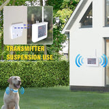 JUSTPET Wireless Dog Fence Two Way Signal Pet Containment System, Display Battery Level, Adjustable Control Range, Adjustable Warning Strength, Waterproof Rechargeable Dog Fence Collar