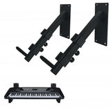 BAODASAI Musical Keyboard Stand Mount, Keyboard Arms Adjustable Wall Mounts, Piano keyboard Wall Mount Telescoping Arms from 10" to 16"(Pair)