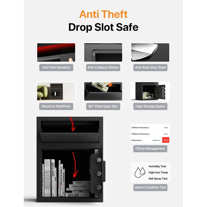 FORFEND Smart Home Safe | WiFi Safe Box App Lock/Alarm | Voice Command, Kidnap Alarm, Tamper Detect, Frozen Mode, Sub Account| Digital Safe Anti Theft