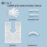 GKV 3 in 1 Hair Color Shampoo - Various Colors to Choose from, Herbal Ingredients Natural Shampoo, Botanical Hair Care, Black Hair Dye - Color: Chestnut Brown