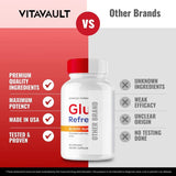 Vitavault Gluco Refresh Capsules, GlucoRefresh Support Supplement Pills - Maximum Strength, Gluco Refresh Health & Wellness Capsules, GlucoRefresh All Natural Formula Pills Reviews (2 Pack)