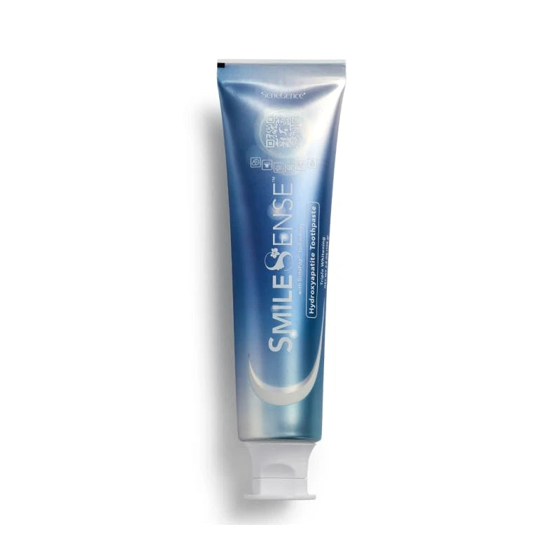 SeneGence SmileSense Hydroxyapatite Toothpaste with BritePop Technology, Fluoride-Free Triple Whitening System and Enamel Strengthening Formula