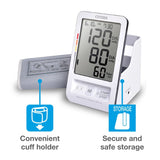 CITIZEN CHU456 Digital Blood Pressure Monitor for Home Use with Convenient Cuff Storage Holder and Huge Display. Complete with Hypertension, Pulse and Irregular Heartbeat and Body Movement Indicators