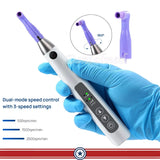 AZDENT Dental Cordless Hygiene Prophy Polishing Handpiece With 2Pcs Prophy Angles