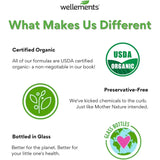 Wellements Organic Iron Drops for Babies & Toddlers (1 fl oz) | Cherry Flavor Liquid Iron Supplement | For Infants 4+ Months to 3 Years | Supports Growth & Development