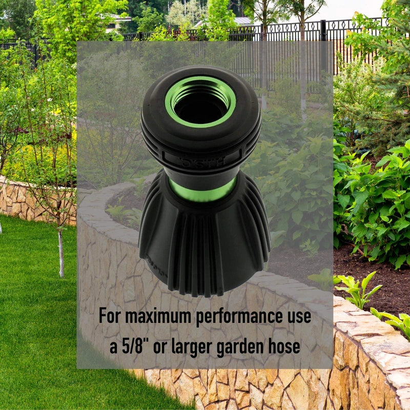 Ultimate Fireman’s Heavy Duty Water Hose Nozzle Featuring 5 Spray Patterns, Flow Control Valve & Two Way Shut-Off for Water Control - Hose Nozzle Sprayer for All Your Watering Needs - Sage Green