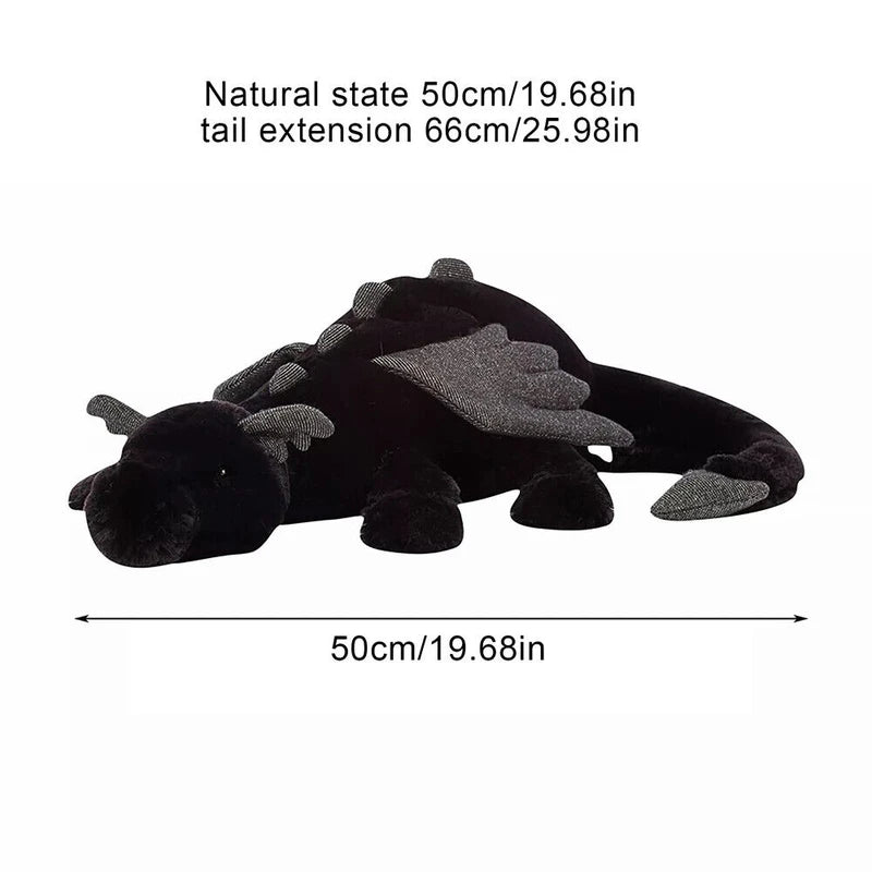 Jellycat Onyx Dragon Plush Toy Fun Soft Stuffed 50cm Valentine's Day Gift Black