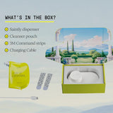 SAINTLY Clean Butt Kit - Touchless Toilet Paper Foam Dispenser - Turn Your Toilet Paper Into Flushable Wipes - Dermatologist Tested Flushable Wipe Alternative Plumbing & Septic Safe