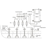 SEAFLO Dry Bilge 4-Zone Splitter System (12V) - 4 Year Warranty, Four Way Inlet Water Solenoid Valve, Marine Yacht Bilge Management