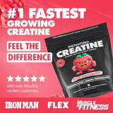 Gains In Bulk Sour Raspberry Instantized Creatine - Ultimate Supplement for Muscle Growth