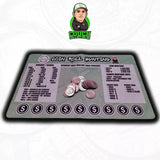Couch Collectibles 11" X 17" Coin Roll Hunting Mat Half Dollars - Soft Rubber Coin Sorter Mat!