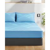 Grounding Fitted Sheets 10% Pure Silver Fiber+90% Cotton, Grounded Sheet Earth Sheets Bedding for Ground Your Body Gain More Energy, (Twin - 39"x 75"x 15" Blue), Grounding Cord Included