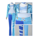Women’s Desc 4 Chloe Charming Costume Rise Red Deluxe Princess Cinderellaburg Blue Halloween Outfit 5Pcs Set Adult