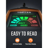 Rechargeable Gas Detector TOPTES PT520A+ Natural Gas Detector, Detects Gas Leaks of Urban Gas, Methane, Propane, LPG, etc., with 17.1 inches (43.5 cm) Detection Probe (Japanese Instruction Manual) - Orange