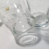 Guiness Lot of 2 Guinness Original Glasses Harp Logo 20oz Imperial Pint Size 6 1/4" Tall