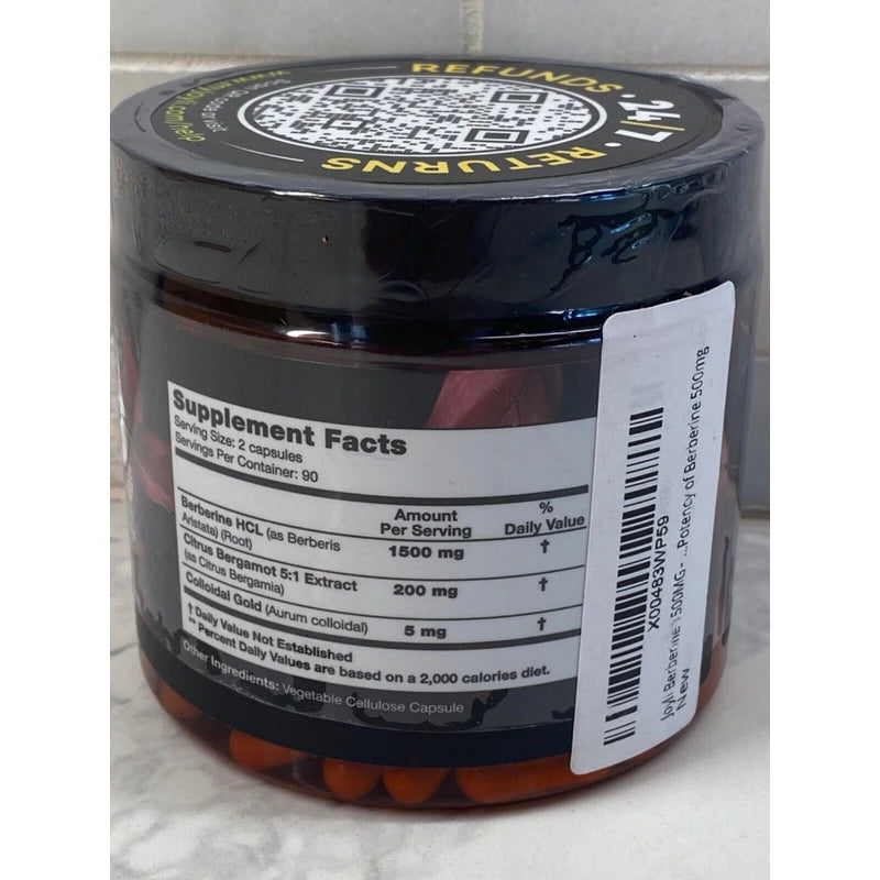 Joyli Nutrition Berberine 1500MG  High Potency 180 Vegan Caps Immunity Heart Digestion  01/2026