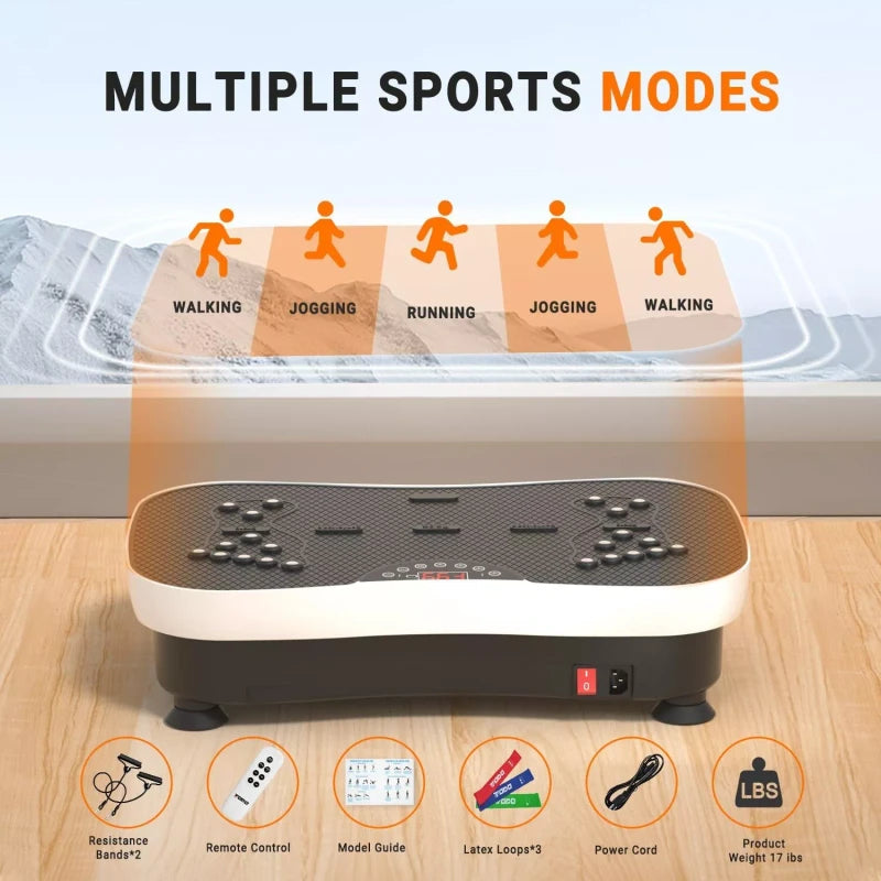 TODO Vibration Plate Exercise Machine Whole Body Vibration Machine with Remot...