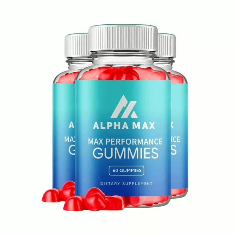AlphaMax 3-Pack Alpha Max Performance Gummies for Men, AlphaMax Gummies - 180 Gummies